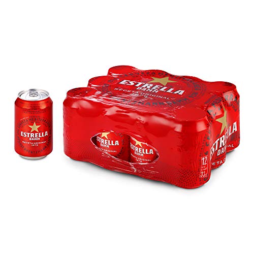 Estrella Damm Cerveza - Pack de 12 Latas 33cl