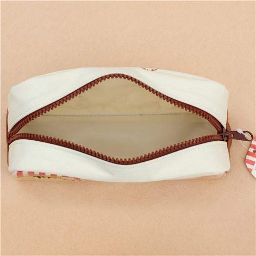 Estuche bolso lindo marrón crema chocolate palomitas oso panda de Japón