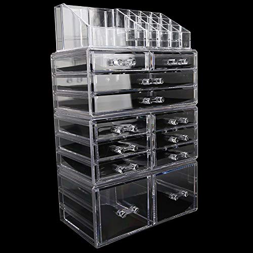 Estuche de almacenamiento de arte de uñas de uso multifuncional, caja de almacenamiento de cosméticos duradera de alta capacidad, para salón de hogar, tienda de salón de(Four-piece suit)