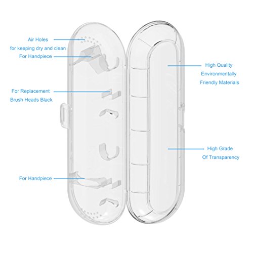 Estuche de viaje para Poketech Oral-B 1 pieza de mano y el cepillo 2 Premium - Transparente