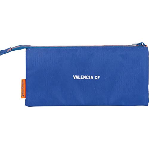 Estuche Organizador Escolar Valencia CF | Estuche C2 Tres Compartimentos, Estuche Triple de Gran Capacidad con Sistema de Cerradura con Cremallera Metalica Gruesa - Medidas 23 x 11 x 5 cm - Color Azul