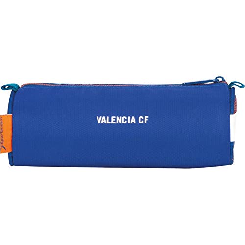 Estuche Organizador Escolar Valencia CF | Estuche de Cremallera Metalica Gruesa, Estuche Gran Capacidad Redondo con Bolsillo de Único Compartimento - Medidas 21 x 7 x 7 cm - Color Azul