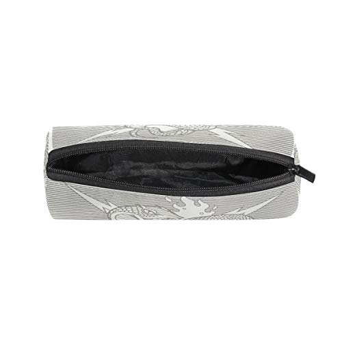 Estuche para bolígrafo Estuche para maquillaje Serpiente venenosa animal Relámpago Estuche para lápices Estuche para bolígrafos Estuche para papelería multifuncional Estuche con cremallera de B