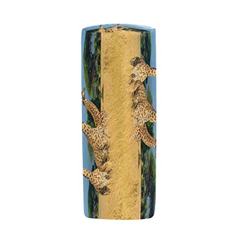 Estuche para lápices BIGJOKE con tres jirafas, bolsa con cremallera, organizador para brochas de maquillaje, para niñas, niños, escuela, estudiante, papelería, suministros de oficina