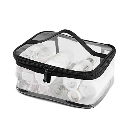 Estuche Transparente de Maquillaje Bolsa Práctica para Guardar Utensilios Cosméticos Make-up Pounches PVC Grueso Suave