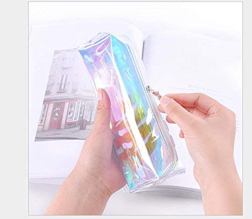 Estuche Transparente Multicolor Caja de Lápiz Pencil Case Funda de Lápices Regalo Estuche Escolar