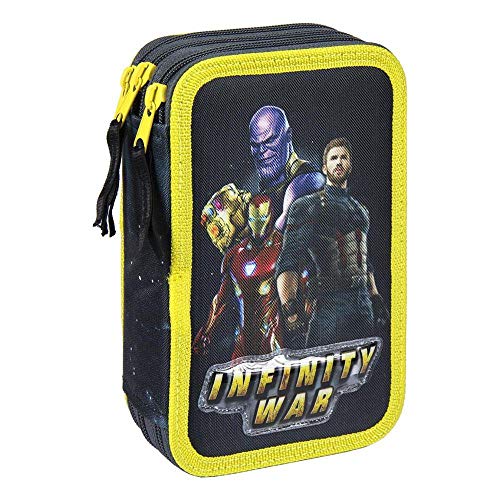 Estuches Multicolor AVENGERS, Unisex Adulto Avengers Plumier Triple Giotto Premium de Avengers 21-2492, Talla única
