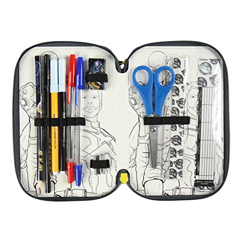 Estuches Multicolor AVENGERS, Unisex Adulto Avengers Plumier Triple Giotto Premium de Avengers 21-2492, Talla única