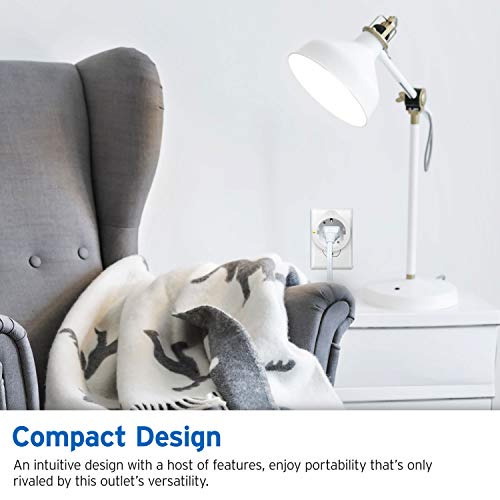 ETEKCITY ESW01-EU Enchufe WiFi Inteligente Programable, Interruptor y Temporizador WiFi, Monitor de Energía, Compatible con Alexa, Google Home, IFTTT y VeSync para iOS y Android, 2300W (2 Pack)