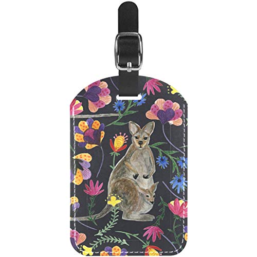 Etiquetas de Equipaje para Acuarela, diseño de Flor de Canguro, 1 Paquete