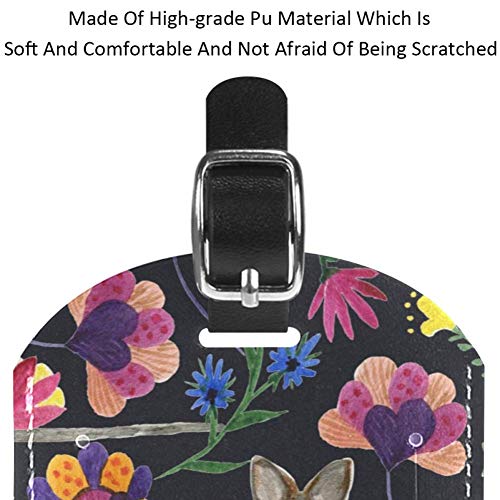 Etiquetas de Equipaje para Acuarela, diseño de Flor de Canguro, 2 Paquetes