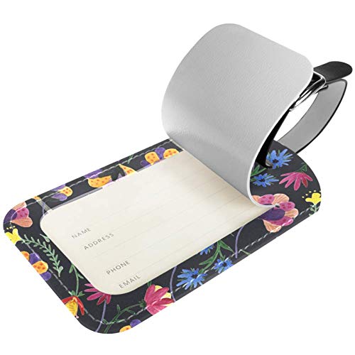 Etiquetas de Equipaje para Acuarela, diseño de Flor de Canguro, 2 Paquetes