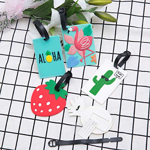 Etiquetas para Equipaje, Comius Etiquetas de Equipaje de Viaje, PVC Etiquetas de Identificación de la Maleta, Etiqueta de la Bolsa de Identificación de Viaje con la Hebilla (Cute)