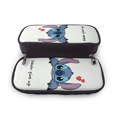 Etryrt - Estuche para lápices de puntada de gran capacidad, doble cremallera, para oficina, escuela, cosméticos, documentos esenciales para el día a día, color Lindo Stitch2 talla única