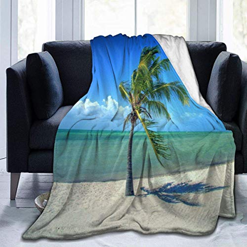 Etryrt Manta, Luxury Velvety Plush Micro-Velour Ultra-Soft Blanket Smathers Beach Palm Tree Lightweight All-Season Anti-Static for Fleece Throw Sofa Couch Bed 80"x60"