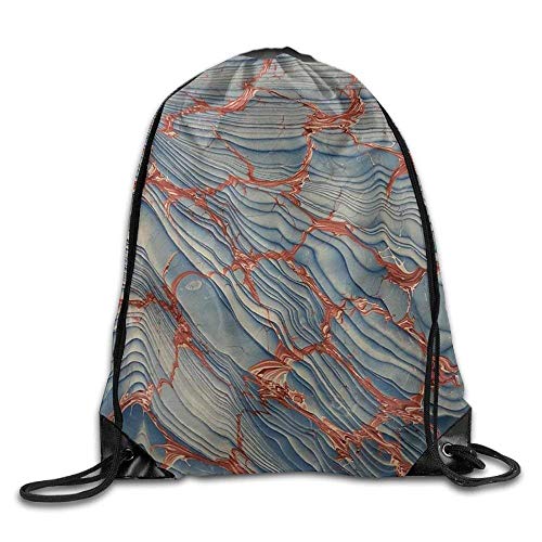 Etryrt Mochilas/Bolsas de Gimnasia,Bolsas de Cuerdas, Broken Marble Pattern Drawstring Backpack Rucksack Shoulder Bags Training Gym Sack For Man and Women