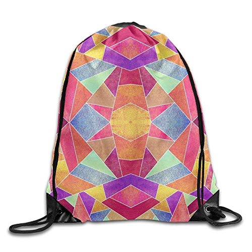 Etryrt Mochilas/Bolsas de Gimnasia,Bolsas de Cuerdas, Geometric Art Drawstring Backpack Rucksack Shoulder Bags Training Gym Sack for Man and Women