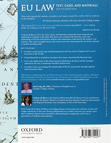 EU Law: Text, Cases, and Materials