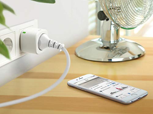Eve Energy - Interruptor y contador eléctrico inalámbrico, Bluetooth Low Energy, non occorrono bridge o gateway, blanco (Apple HomeKit)