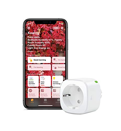 Eve Energy - Interruptor y contador eléctrico inalámbrico, Bluetooth Low Energy, non occorrono bridge o gateway, blanco (Apple HomeKit)
