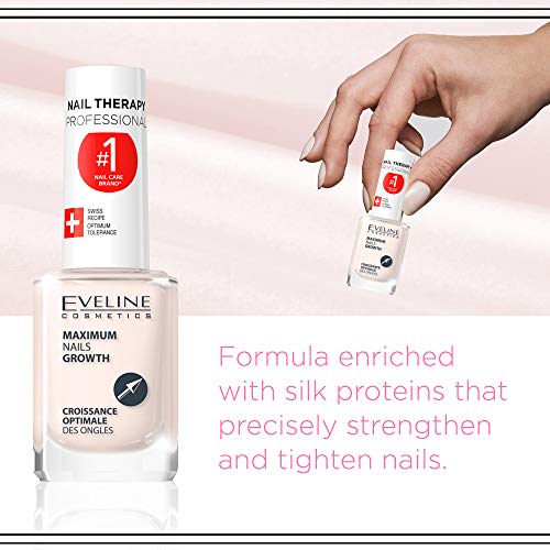 Eveline Cosmetics - Acelerador máximo del crecimiento de las uñas, 12 ml