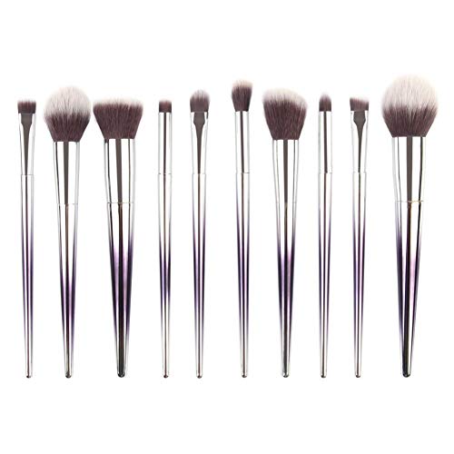 Everpert Espejo Cosmético Cepillos Gradiente Sombra de Ojos Cepillo Maquillaje Kit 10pcs/set
