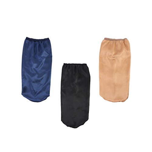 EXCEART 3 Piezas de Gorro de Dormir de Satén Largo Gorro de Noche Sedoso Banda Elástica para Mujeres Trenzas Rizadas Rastas Pelo Largo Negro Azul Marino Dorado