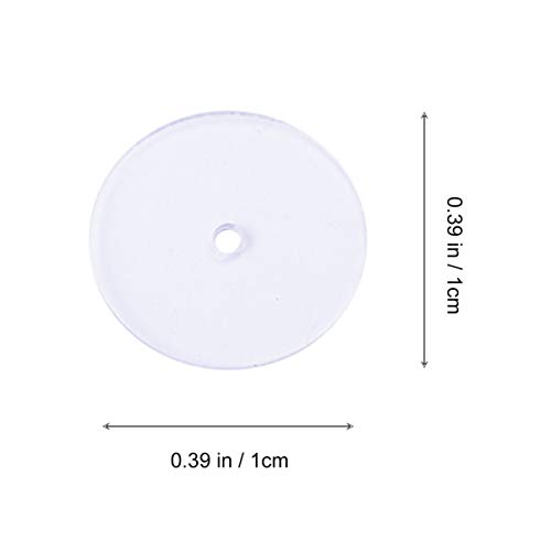 EXCEART Las Almohadillas de Disco Transparentes de Plástico de 200 Piezas para La Parte Posterior de Los Pendientes Estabilizan Los Pendientes Y Evitan La Flacidez