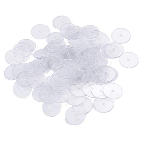 EXCEART Las Almohadillas de Disco Transparentes de Plástico de 200 Piezas para La Parte Posterior de Los Pendientes Estabilizan Los Pendientes Y Evitan La Flacidez