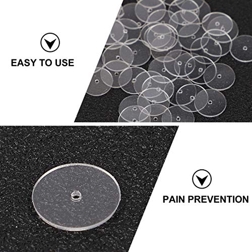 EXCEART Las Almohadillas de Disco Transparentes de Plástico de 200 Piezas para La Parte Posterior de Los Pendientes Estabilizan Los Pendientes Y Evitan La Flacidez