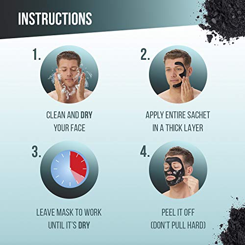 Exfoliante de lodo del Mar Muerto 7th Heaven para hombres con sal del Mar Muerto y aceite de naranja para limpiar y exfoliar poros, ideal para todo tipo de piel