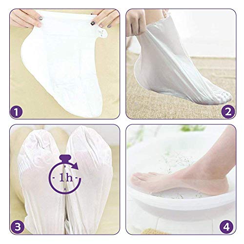 Exfoliante Pies Peel Mask – 2 pares Bebé Suave Pies –Best Peeling Gel calcetines – Pie callos, callos Peels seco muerta agrietada piel tacones – Ingredientes Naturales Sin Dolor No de fregar