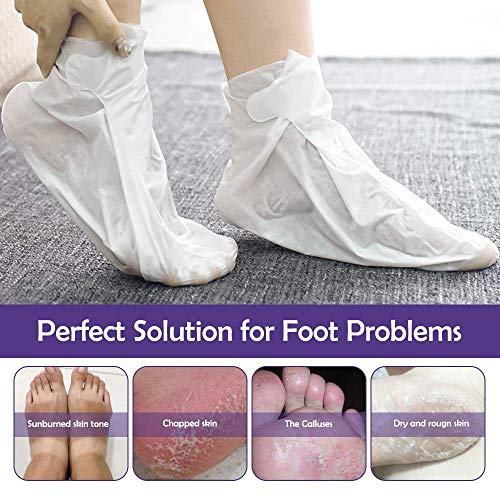 Exfoliante Pies Peel Mask – 2 pares Bebé Suave Pies –Best Peeling Gel calcetines – Pie callos, callos Peels seco muerta agrietada piel tacones – Ingredientes Naturales Sin Dolor No de fregar