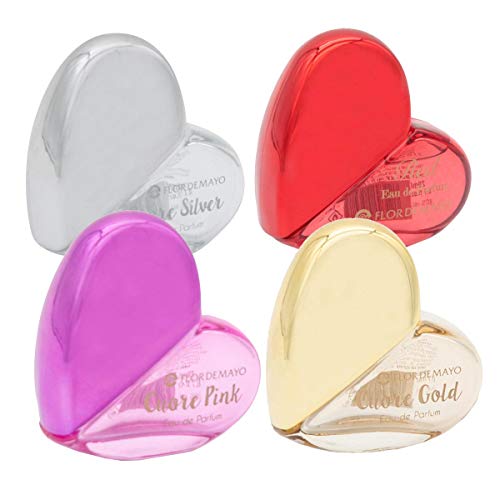 Expositor 24ud. Mini Colonia Cuore Gold Surtida (Pink, Red, Gold y SIlver). 24 x 20ml