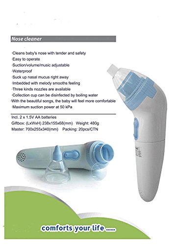 Express Panda® Automático bebé nariz electrónica / limpiador Aspirador Nasal para bebé, bebés y niños pequeños