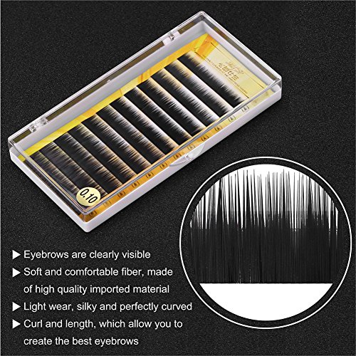Extensión del Ceja postizas negro mezcla cejas falso individual 5 – 8 mm