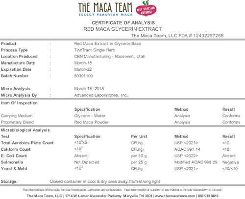 Extracto de Maca Roja Líquida BIO, 59 ml, libre de alcohol, comercio Justo, elaborado a partir de Raices de Maca orgánica roja cultivada en Perú de forma tradicional, sin Gluten y Vegana.