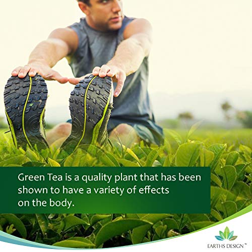 Extracto de Té Verde - 850mg - Con EGCG - Máxima Concentración - Para Hombres y Mujeres - 120 Cápsulas (Suministro Para 4 Meses) de Earths Design