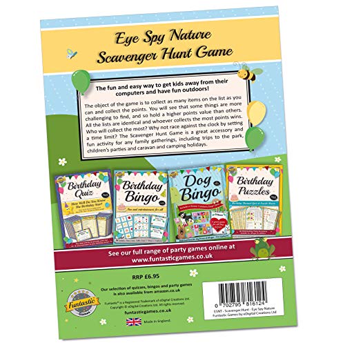 “Eye Spy Nature” - Juego de búsqueda del tesoro en la naturaleza.Actividad divertida para niños, familias y grupos.