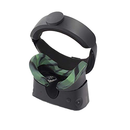 Eyglo Silicon VR Cover Facial +Tapas del Palillo del Pulgar para Oculus Rift S VR Headset Resistente al Sudor Impermeable Almohadillas Faciales de Repuesto(Camuflaje)