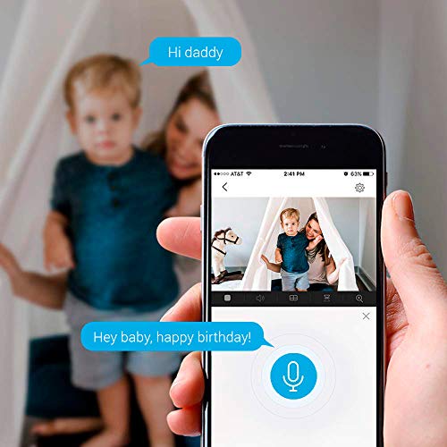EZVIZ ezCube Pro 1080p IP Cámara de Seguridad, 2.4 GHz WiFi Cámara de Vigilancia Audio Bidireccional, Visión Nocturna, Monitor de Bebé, Servicio de Nube Disponible, Compatible con Alexa,1080p