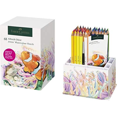 Faber-Castell - Lápices de colores acuarelables Albrecht Durer, set de 68 unidades, edición limitada Suela Niosi