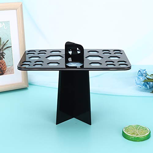 Fácil de desmontar Estante de secado de brochas de 6 agujeros medianos, Pantalla de cepillo con marco en forma de cruz, Fácil de montar 4 Agujeros grandes para maquillajes Maquillaje