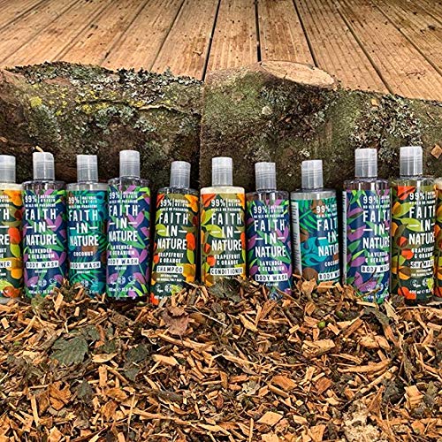 Faith in Nature Gel de Baño Natural de Limón y Árbol del Té, Refrescante, Vegano y No Testado en Animales, sin Parabenos ni SLS, 400 ml