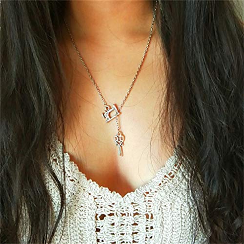 Faliya - Collar con colgante para máquina de coser y tijeras, estilo vintage, para peluquería y alcantarillado