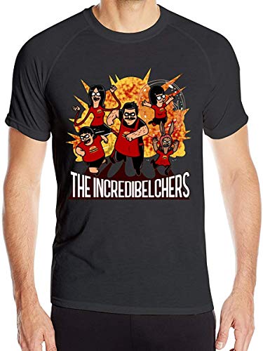 Family Burger Heroes Casual Fashion Men's T Shirt Quick Drying Clothes 1,Black,XX-Large