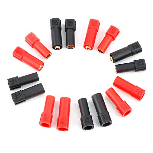 FancyWhoop 8 Pares XT150 Conjunto de Adaptador de Conector Hembra Macho Enchufe 6mm Gold Banana Bullet Plug Conectores para RC Coche Drone FPV Racing Lipo Batería ESC Moto