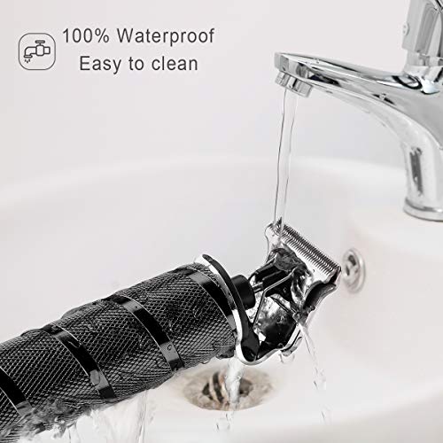 FancyWhoop Barbero Electrico Profesional Impermeable 8 en 1 Barbero Cortapelos Kits Recargable Maquina Cortar pelo Hombre (Negro)