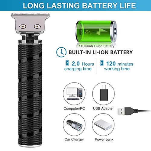 FancyWhoop Barbero Electrico Profesional Impermeable 8 en 1 Barbero Cortapelos Kits Recargable Maquina Cortar pelo Hombre (Negro)