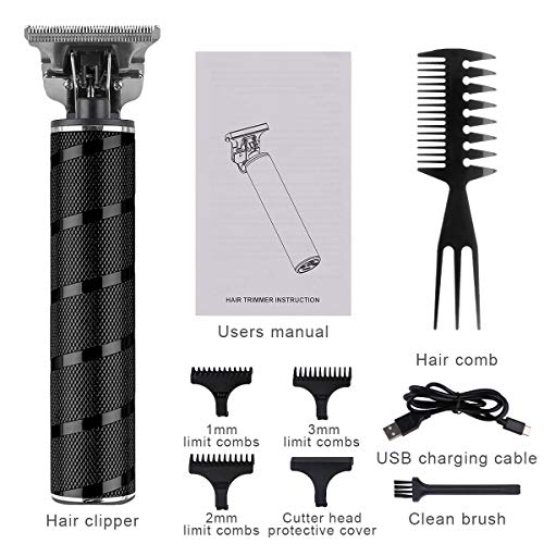 FancyWhoop Barbero Electrico Profesional Impermeable 8 en 1 Barbero Cortapelos Kits Recargable Maquina Cortar pelo Hombre (Negro)